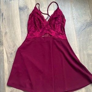 Windsor Maroon Mini Dress